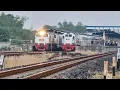 Download Lagu KERETA TERPANJANG NGEBUT BRUTAL KLAKSON PANJANG MENYUSUL KERETA LOKAL!! Kereta Api di Stasiun Tarik