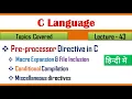 Preprocessor Directives in C Lecture 43 What is Preprocessor Directives in C
