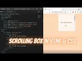 Scroll Box in HTML and CSS CSS tricks