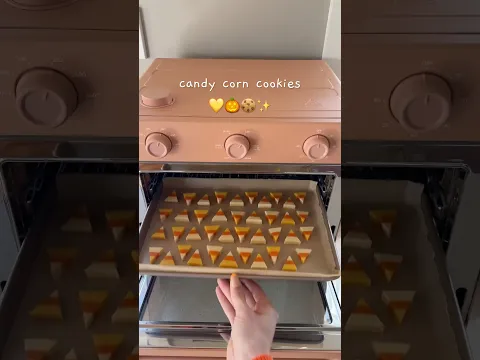 Baking Candy Corn Cookies for Fall🍪💛 #shorts #baking #fall