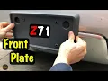 2007 - 2014 GM Z71 Front License Plate Bracket Installation Chevrolet Avalanche Suburban Tahoe
