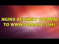 nginx redirect domain to www domain ssh