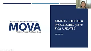 FY26 MOVA Grants Policies and Procedures Webinar
