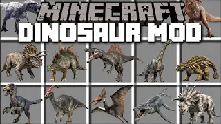 DINOSAUR ZOO MOD with SECURITY POLICE MOD / DANGEROUS DINOSAURS MONSTERS WORLD !! Minecraft Mods