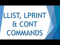 LLIST COMMAND LPRINT COMMAND CONT COMMAND BASIC COMMANDS Computer 10th Matric Urdu ES