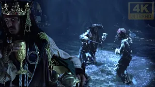 epic battle of captain jack sparrow and captain hector barbossa but in 4k