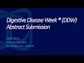 DDW 2022 Abstract Submission Tutorial