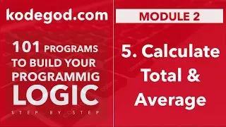 Module 2 - Lesson 5 How to calculate total and average Learn to code