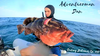 Spearfishing HUGE Grouper — *Beach Fire Catch & Cook* [Life On A Sailboat] (Ep. #12)