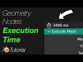 3 2 Blender Tutorial Display Excecution Timing for Geometry Nodes