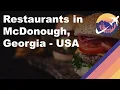 Restaurants in McDonough Georgia - USA