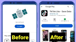 TikTok Lite Item Not Found Try Again Tik Tok Lite Country Download Install Problem Solve 