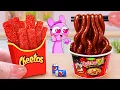 Download Lagu Korean Food Recipes 🍜 How To Make Miniature Black Bean Noodles and Fries Cheetos 🍟 Mina Mini Kitchen