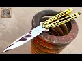 Download Lagu Rusted Spring FORGED into a beautiful Butterfly knife