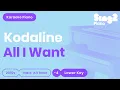 Download Lagu Kodaline - All I Want (Lower Key) Piano Karaoke