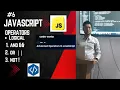 learn logical operator in JavaScript operators in JavaScript