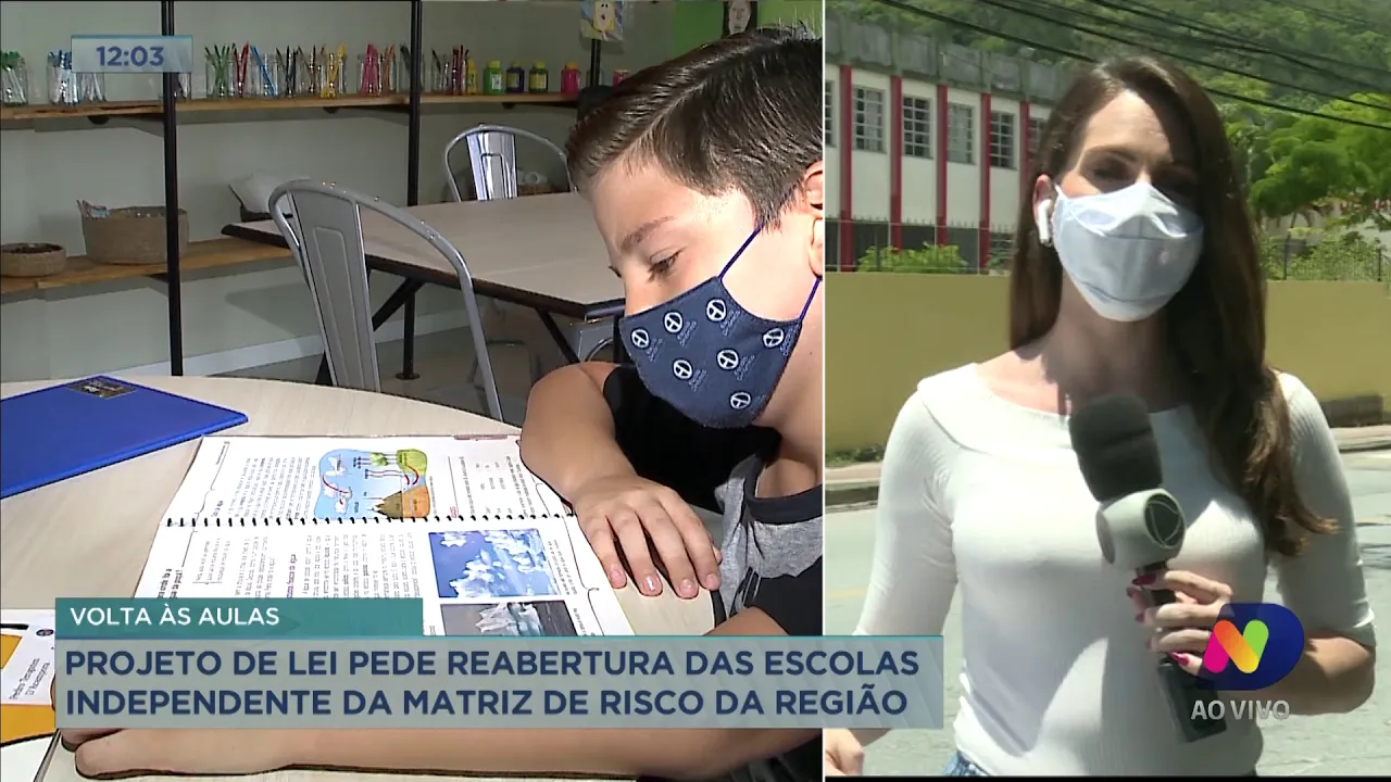 Volta às aulas: projeto de lei pede reabertura das escolas independente da matriz de risco da região
