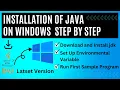 How to install Java Jdk 22 on Windows 11 and Run Sample java program by using Notepad