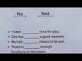 Download Lagu English Grammar Exercise | NO | NOT | What is the Difference?