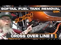 How To Remove harleydavidson Softail Fuel Tank With A Cross Over Fuel Line