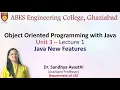 Lecture 1 Unit 3 Java New Features OOPs with Java
