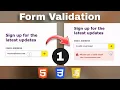 How to make Sign up Form Validation using HTML CSS JavaScript Part - 1 Developer Dude