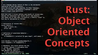 Rust Object Oriented Concepts related keywords Structs Impl and Traits