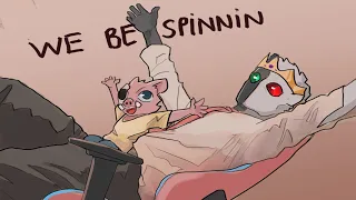 ranboo spinning in a chair with michael for 5 minute straight dream smp animation