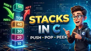 Stacks in C Programming Explained Simply Push Pop Peek Applications