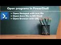 PowerShell - Open Notepad Word and Browser with URL
