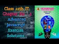 12th IT - Advanced JavaScript Exercise Solutions Maharashtra Board