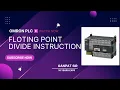 OMRON PLC FLOTING POINT DIVIDE INSTRUCTION OMRON PLC FLOTING POINT MATHS INSTRUCTION