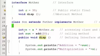 131 Multiple Inheritance using Interface in Java Programming Hindi