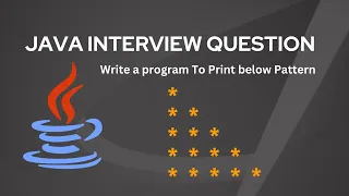 Java Write a program to print star pattern MOST ASKED INTERVIEW QUESTIONS
