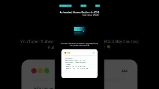 CSS Button Animation - Cool Hover Effect