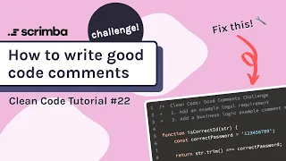 How to Write Good Code Comments Clean Code Tutorial