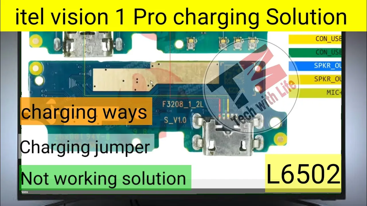 itel vision 1 pro (L6502) Charging ways | itel l6502 charging not working solution| Technical Mustak