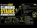 Climbing Stairs LeetCode 70 Dynamic Programming Explained in C