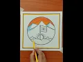 circle easy independence day drawing