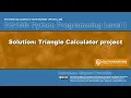 Python 01J - Solution Triangle Calculator