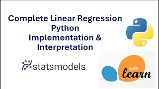 Complete Linear Regression Python Interpretation Scikit-learn Statsmodels