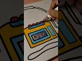 Old School Sounds ASMR Coloring - Cassette
