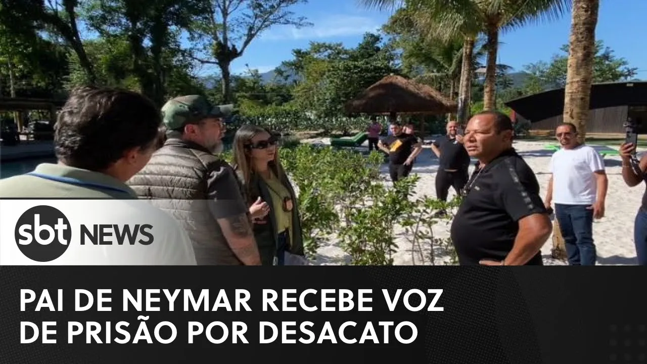 Pai de Neymar recebe voz de prisão durante interdição de obra no Rio