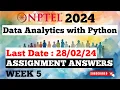 NPTEL Week 5 Data Analytics with Python Assignment Answers Jan-Apr 2024