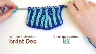 Brioche Knit Tips Brioche 4 Stitch Decrease br4st dec