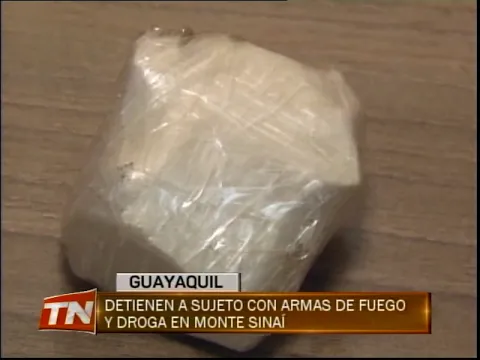 Detienen a sujeto con armas de fuego y droga en Monte Sinaí