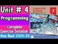 7th Class Computer New Book Chapter 4 Programming Class 7th Computer SNC 2023-24