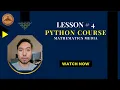 PYTHON COURSE LESSON 4 MATHEMATICS MEDIA
