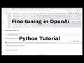 Fine-Tuning with Openai Github Data Science Python Tutorial