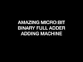 micro bit binary adding machine